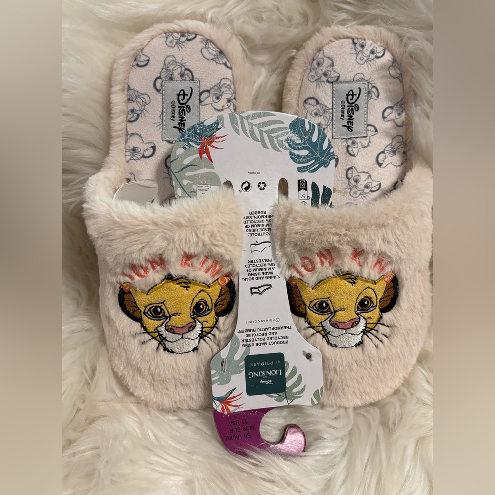Disney's The Lion King 30th Anniversary Plush Mule Slippers NWT
